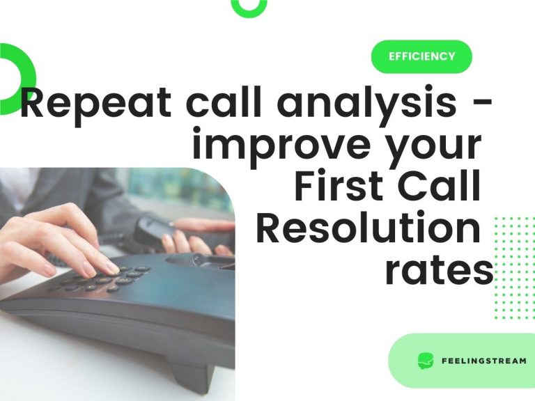 Repeat call analysis for FCR Repeat call analysis for FCR
