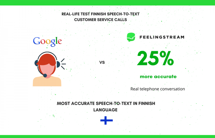 Finnish speech to text accuracy Feelingstream