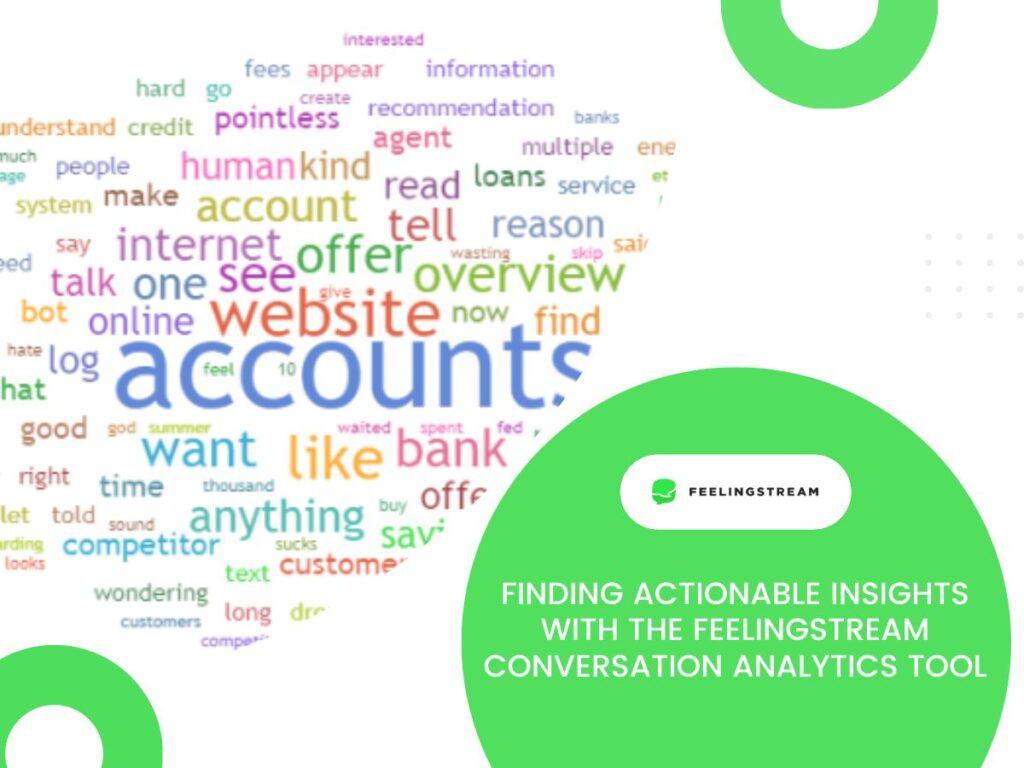 finding actionable insights with feelingstream conversation analytics tool