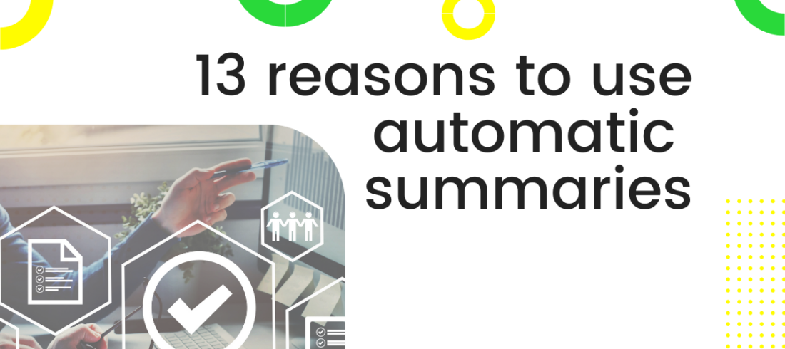 Reasons to use automatic summaries Reasons to use automatic summaries